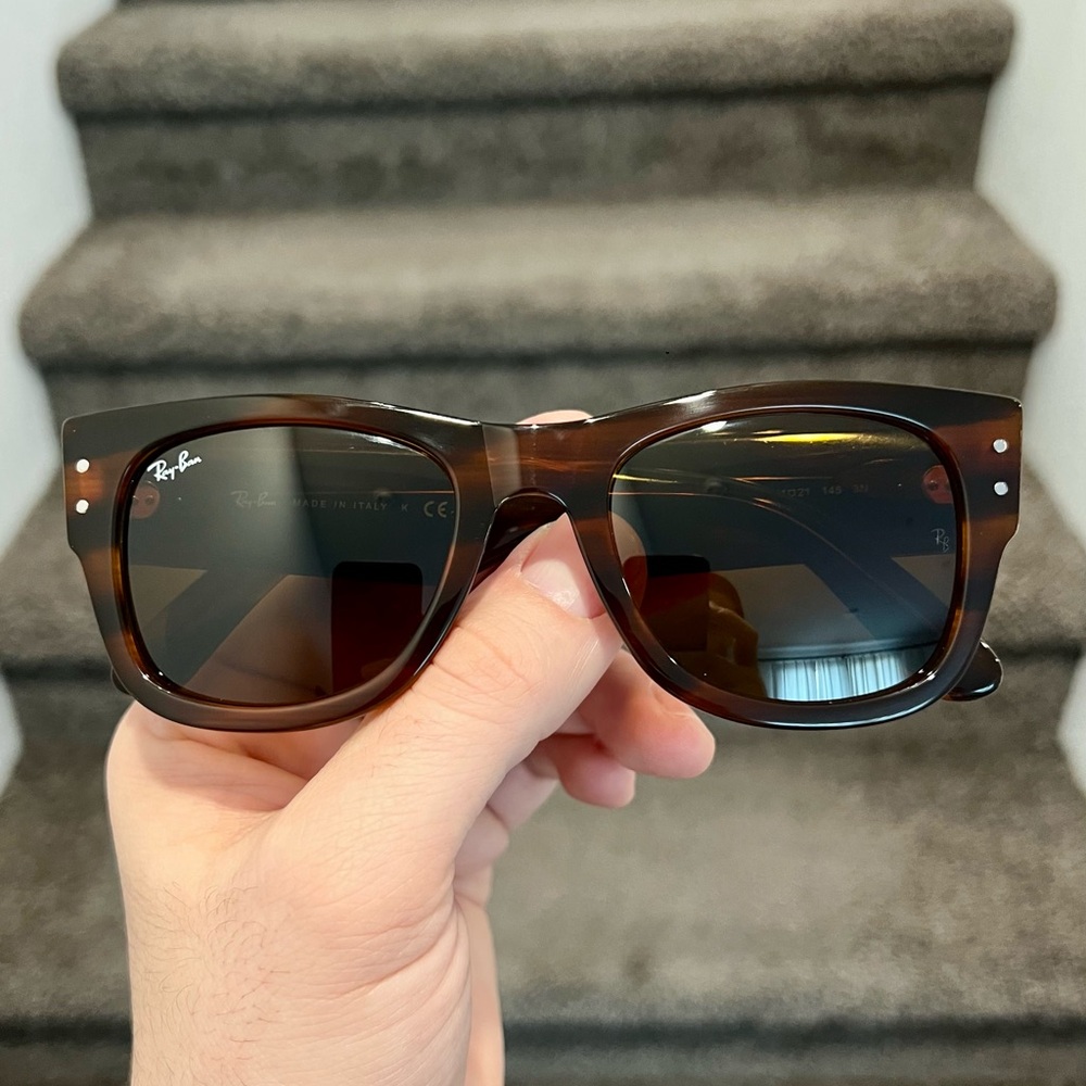 NEW Ray-Ban RB0840s Mega Wayfarer Sunglasses - Brown - Picture 4 of 6